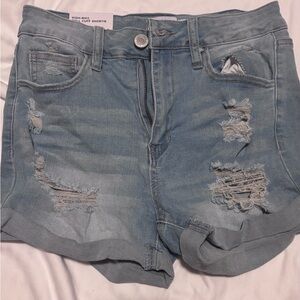 Distressed Denim Shorts